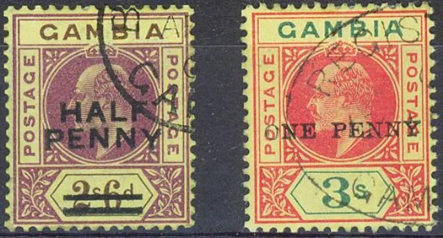 Image of Gambia SG 69/70 FU British Commonwealth Stamp
